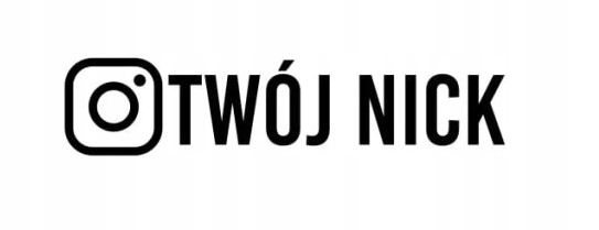

Naklejka Na Samochód Instagram Nick Twój Napis 40C