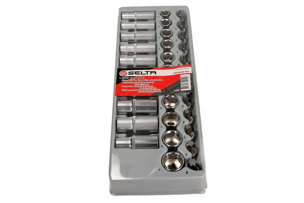 SELTA ZESTAW NASADEK HEX I TORX 3/8" 33 CZ, MODUŁ 1/3 Marka Selta