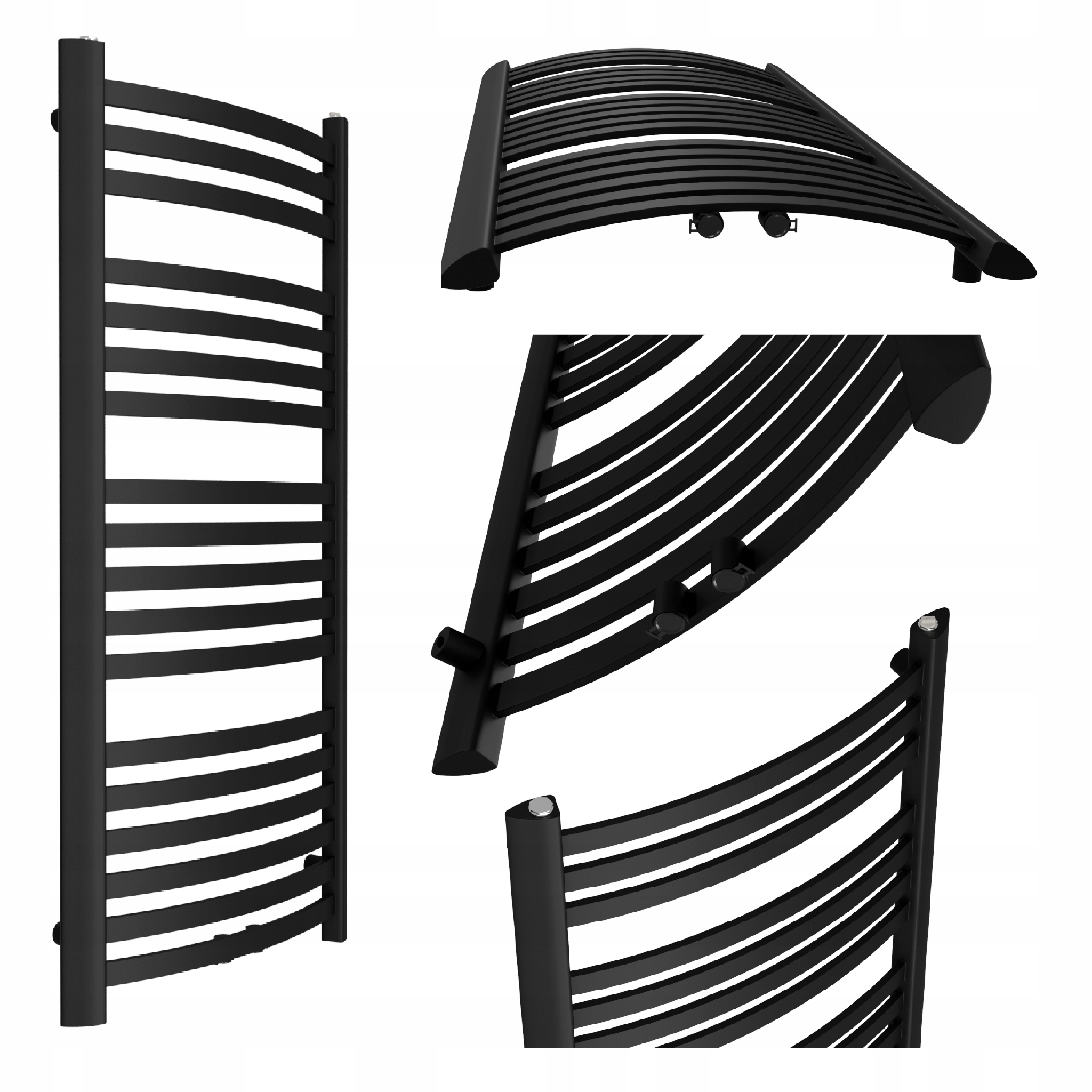 Koupelnový Radiátor Classic-mid 1550x670 Černý Mat