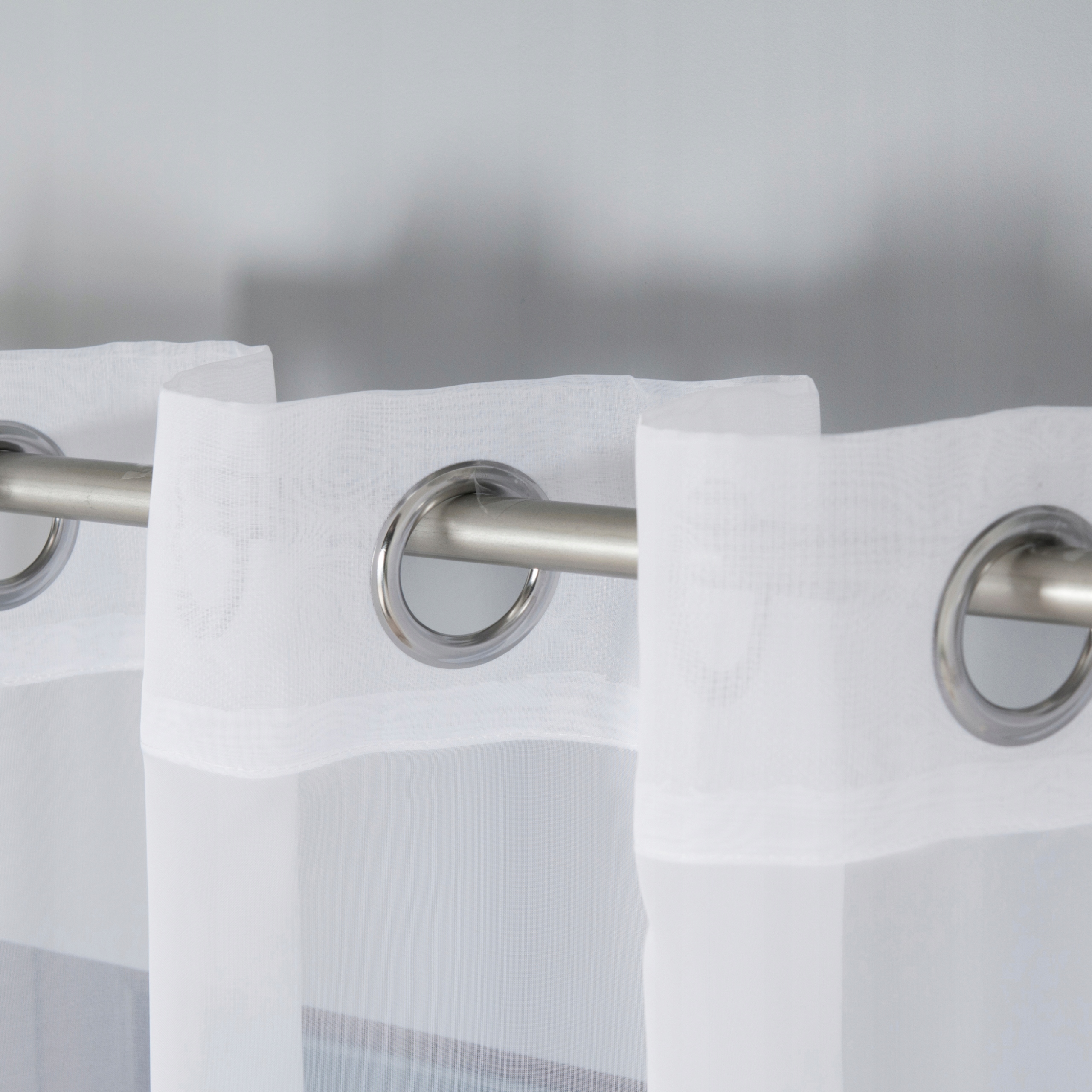 FIRANA GOTOWA 140x250 ŚNIEŻNOBIAŁA PRZELOTKI WOAL KLASYCZNE FIRANKI Materiał woal