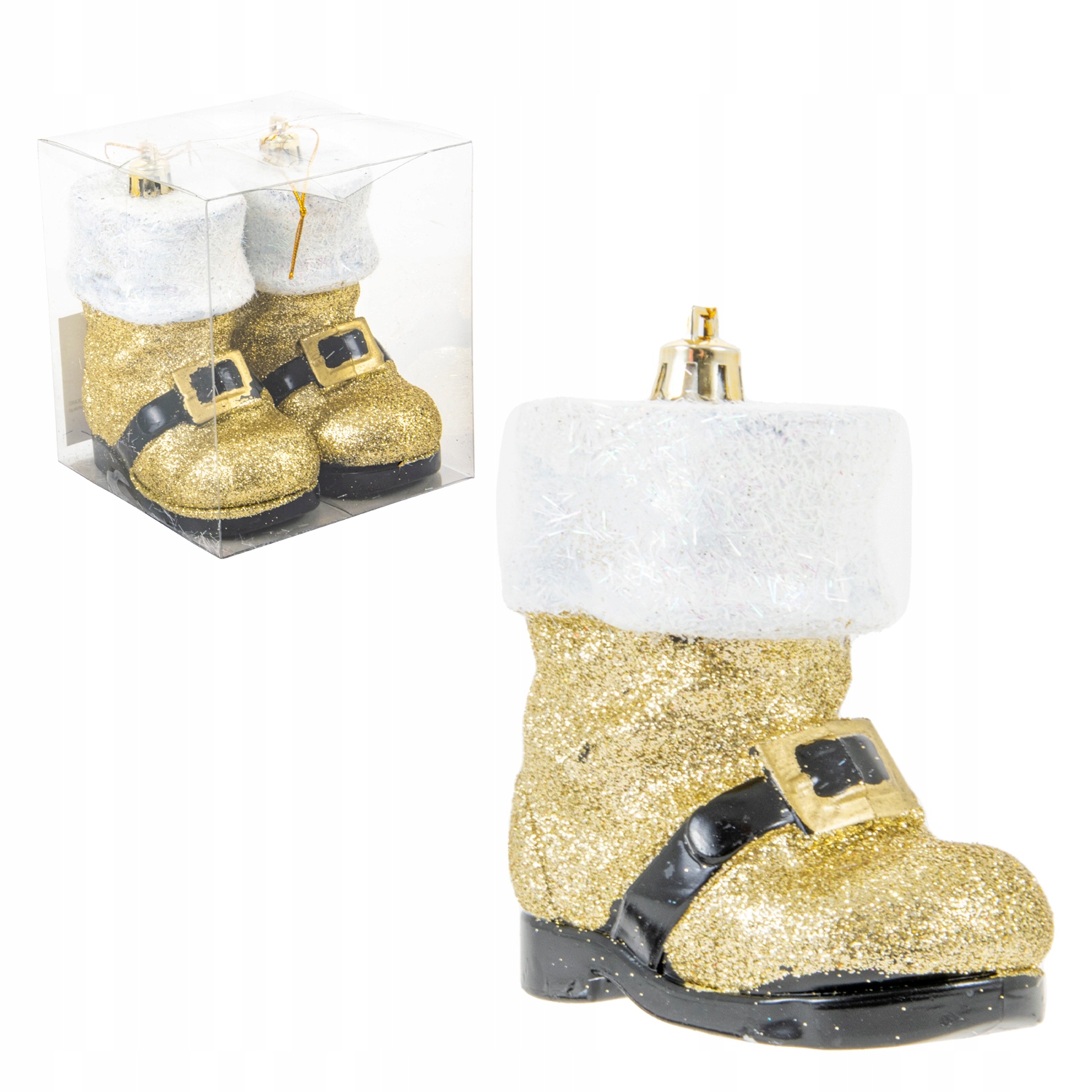 

Zawieszka Na Choinkę Stroik Złoty Buciki 10cm