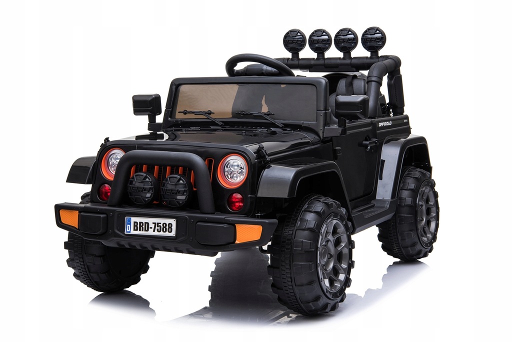 Autko na akumulator Jeep samochód Pilot Miękkie koła Eva Skóra 4x4