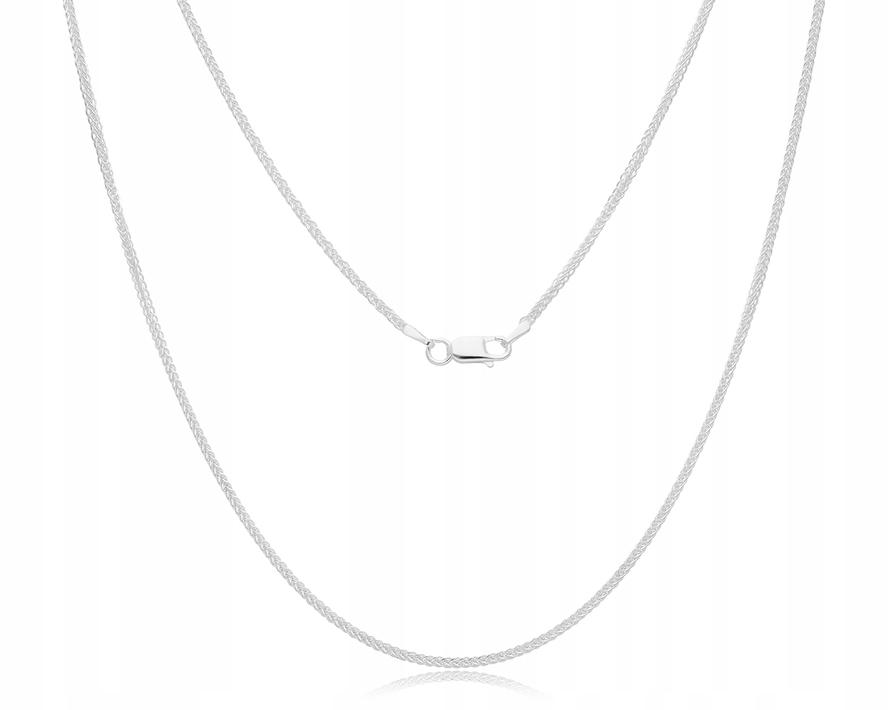 Stříbrný Řetízek Dámský Splétaný Liščí Ocas Plný pr.925 délka60 cm