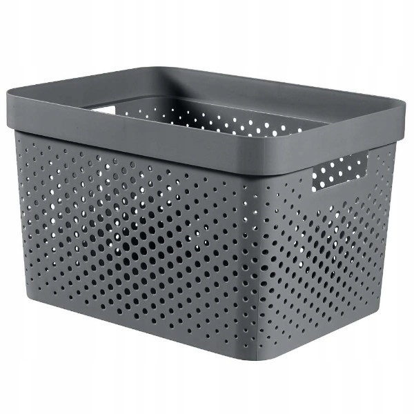 

Kosz do Szafy Ażurowy Pojemnik Szary 17l Curver