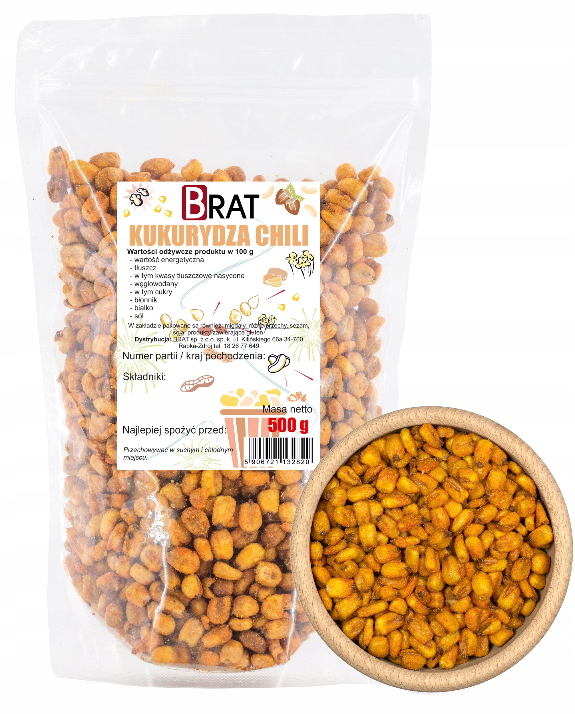 Levně 4x Brat Pražená kukuřice chilli 500 g