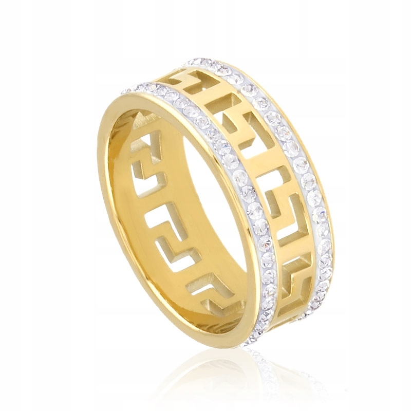 

Pierścionek Złoty Greek Cyrkonie Stal 316 L roz 16