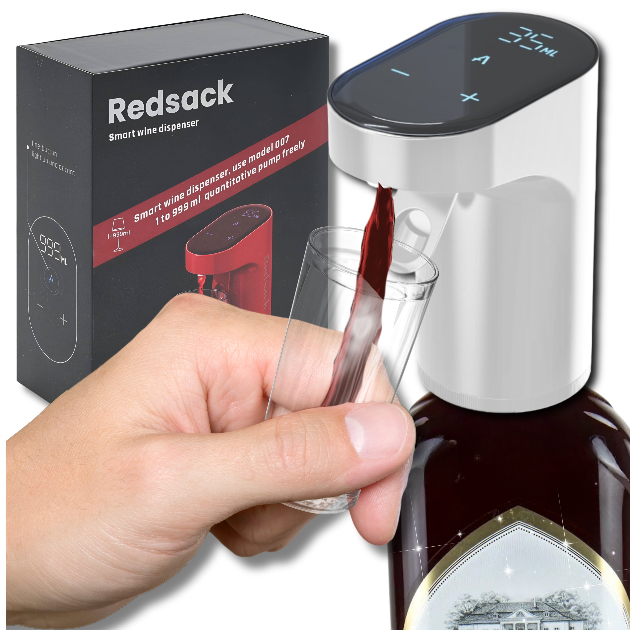 Elektrický inteligentní dávkovač/pumpička na nápoje a víno Redsack WP-007