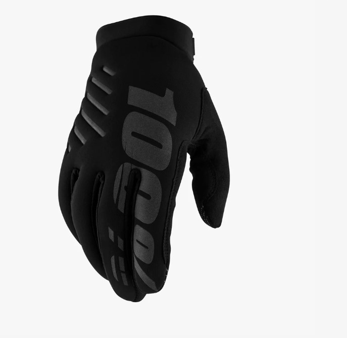 100 Procent Rukavice Cross/enduro Brisker Softshell Barva Černá/šedá Vel