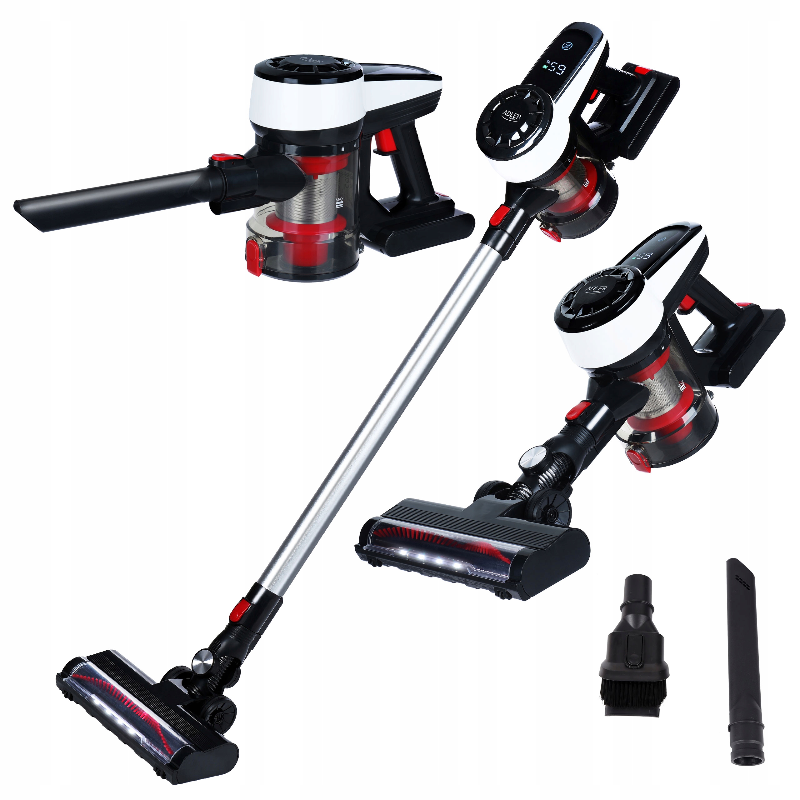 ODKURZACZ PIONOWY RĘCZNY BEZWORKOWY BEZPRZEWODOWY SILNIK BEZSZCZOTKOWY 350W