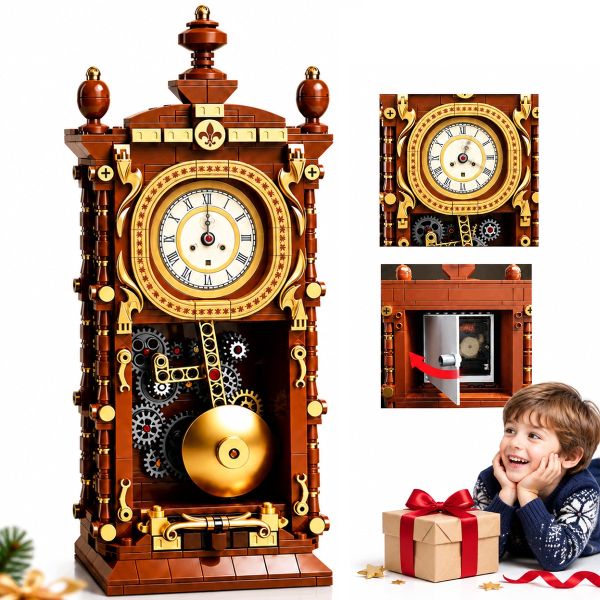 Model Konstrukcyjne Zestaw Zegarów Wahadłowych Retro, Puzzle 3D