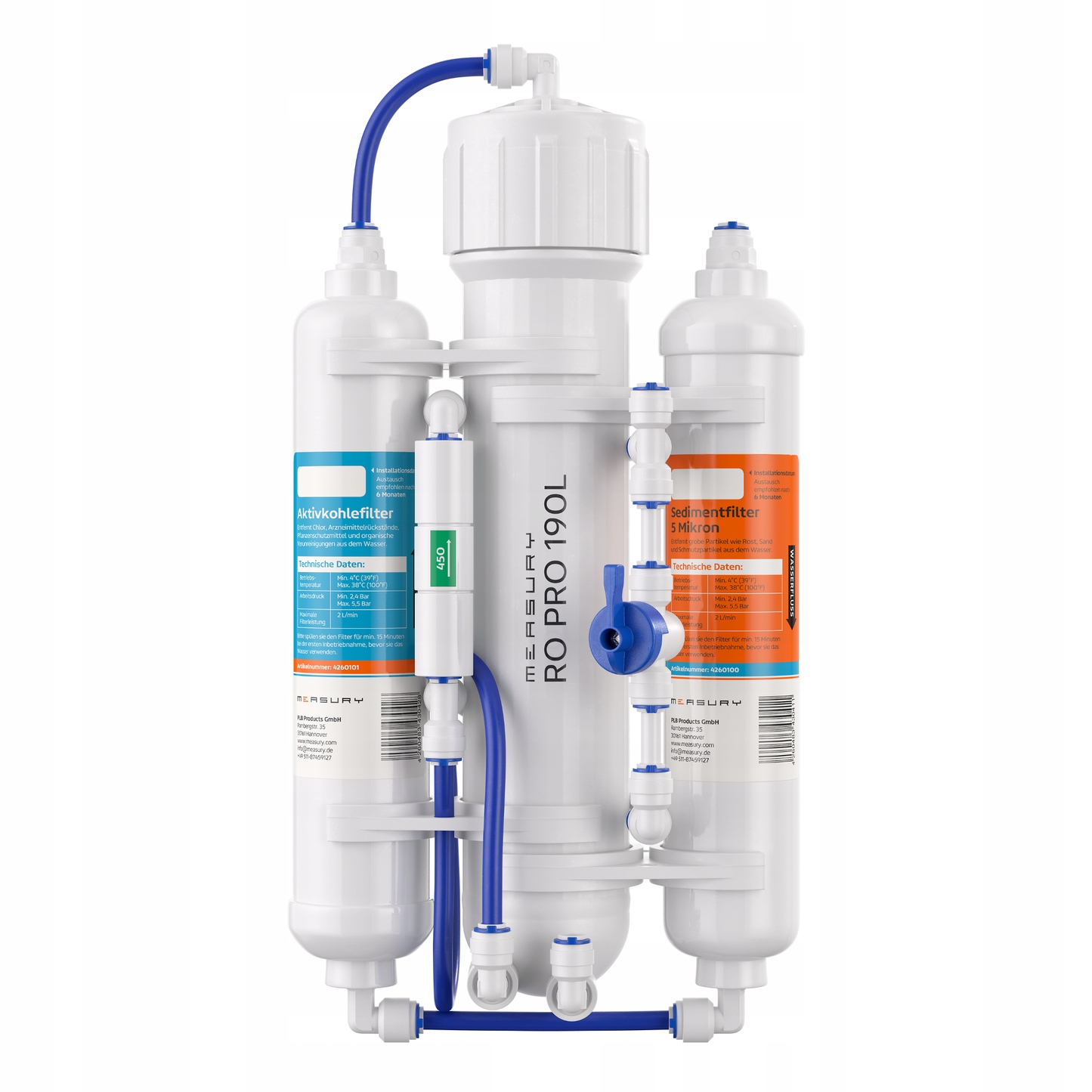 Filtr Reverzní Osmózy Measury Ro Pro 190 L Vodní Filtr Profesionální Sada