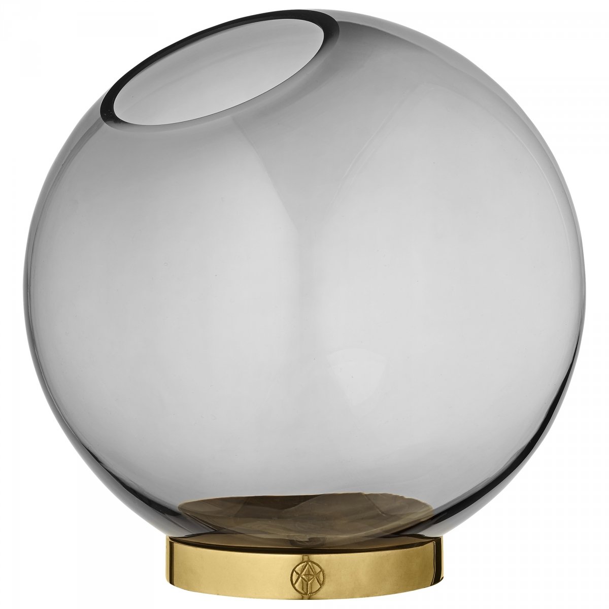 Aytm Globe Váza na kvety čierna 21 cm zlatá