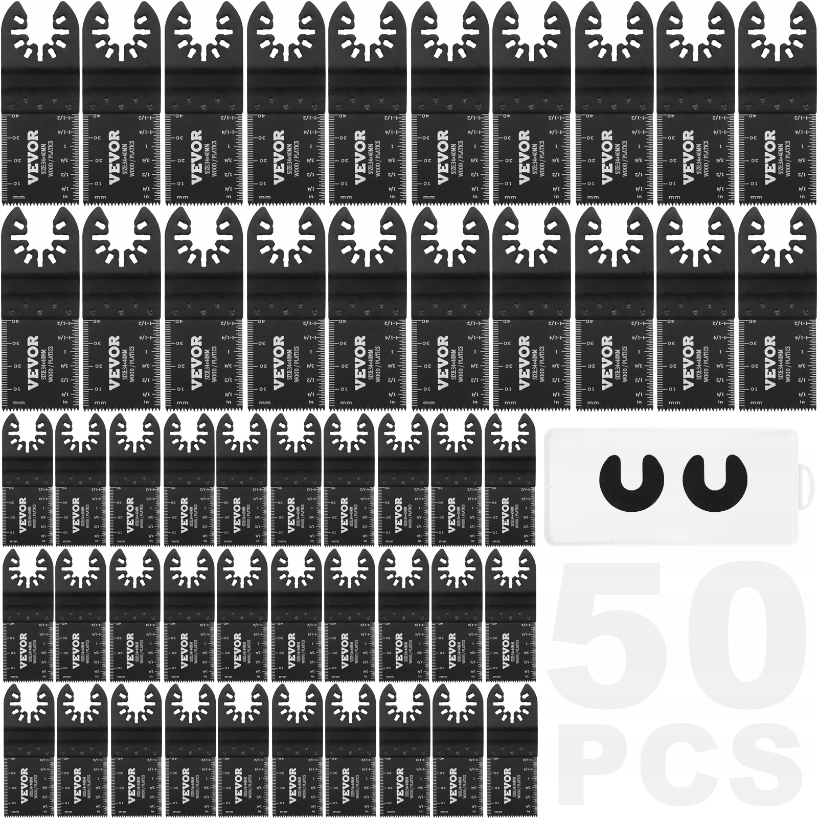 Vevor 50X Pilové Listy Pro Oscilační Pilu Hcs 9X3 4 CM Univerzální Quick