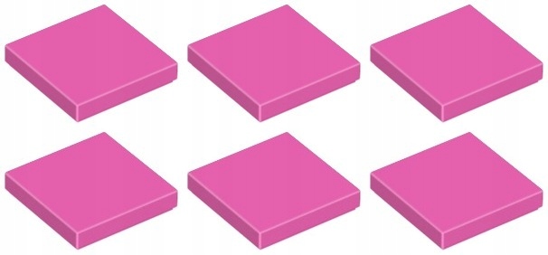 

Lego 3068b Tile Płytka 2x2 różowa ciemn (3g) 6 szt