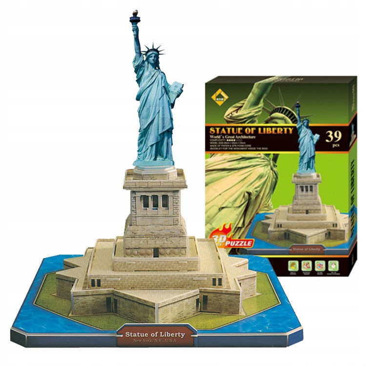 

Puzzle przestrzenne 3D Statua Wolności 39 el.