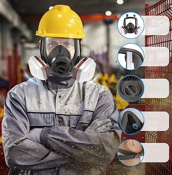 MASKA GAZOWA MASKA PEŁNA MASKA LAKIEROWA RESPIRATOR 6800 MASKA PRZECIWPYŁOWA Z FILTREM Marka inna