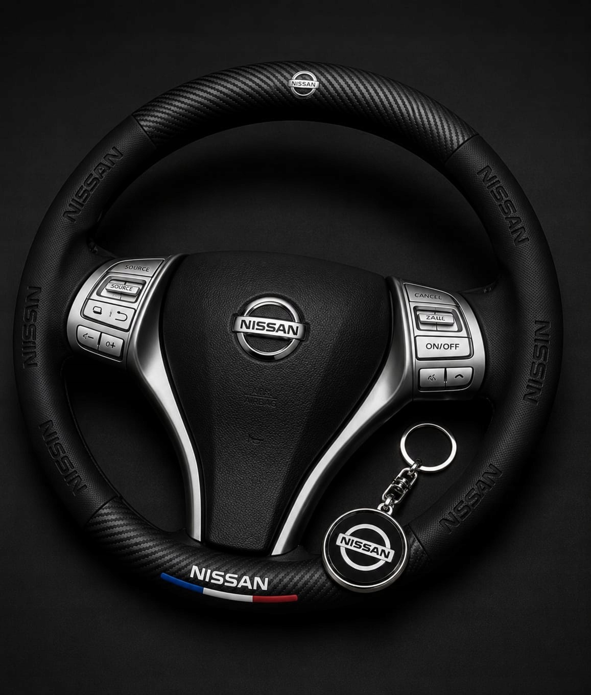 Pokrowiec na kierownice Premium Nissan Brelok