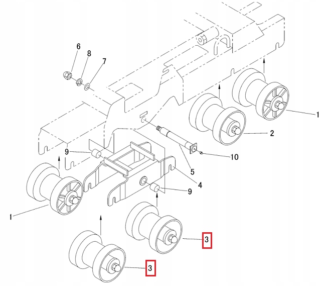 ROLKA GASIENICY ROLLER ASSY DO CANYCOM SC75 Machine type Other