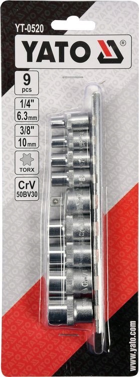 

Yato Klucze Nasadowe Torx E5-E16 Kpl 9SZT YT-0520