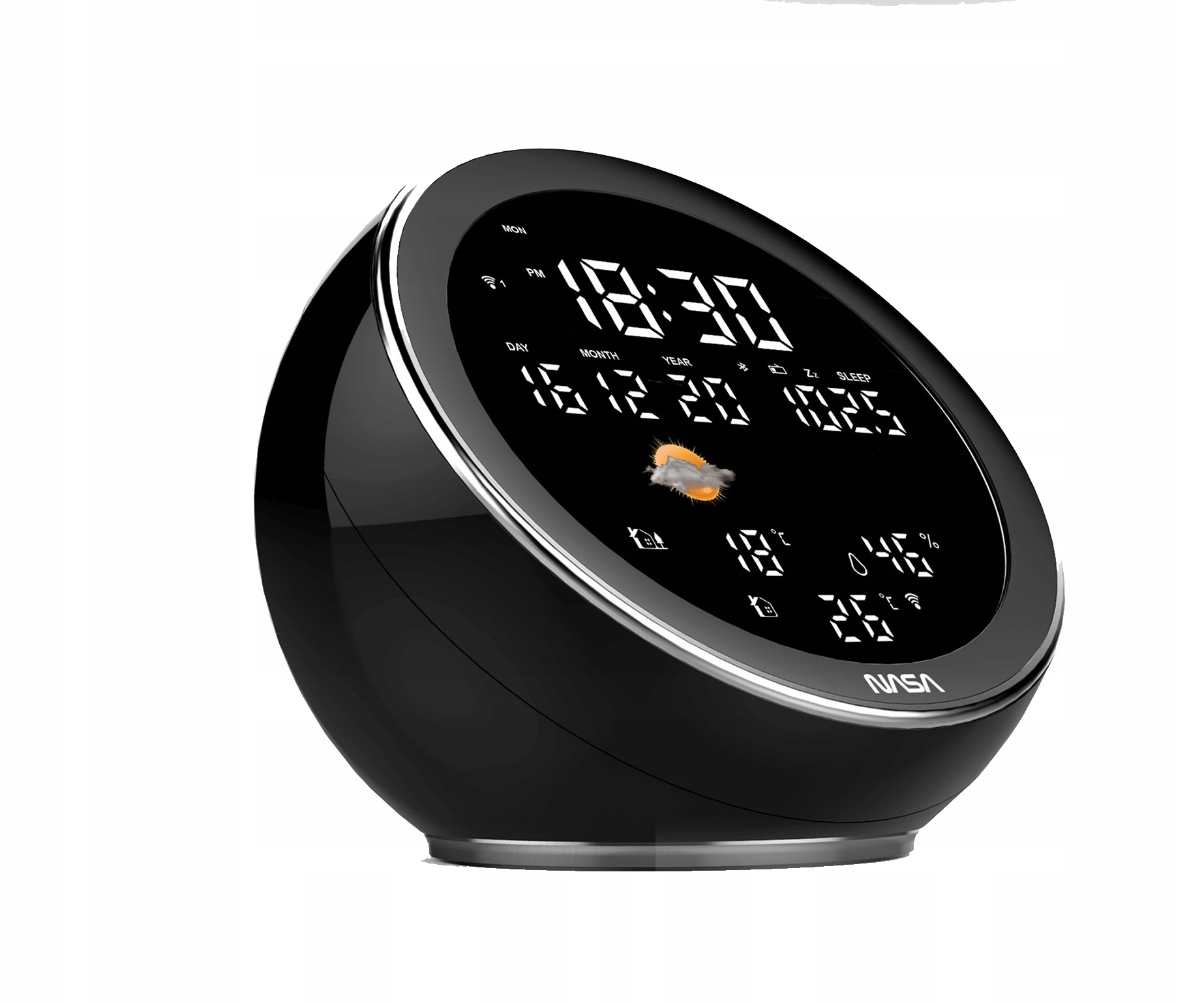 Nasa Meteorologická stanice WSP1500 Bluetooth reproduktor Fm rádio budík