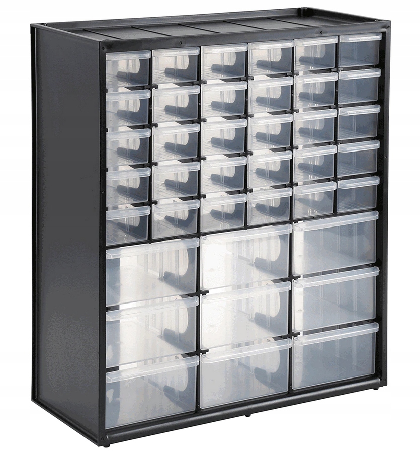 ORGANIZER NA ŚRUBY 39 SZUFLADY POJMENIKI STANLEY