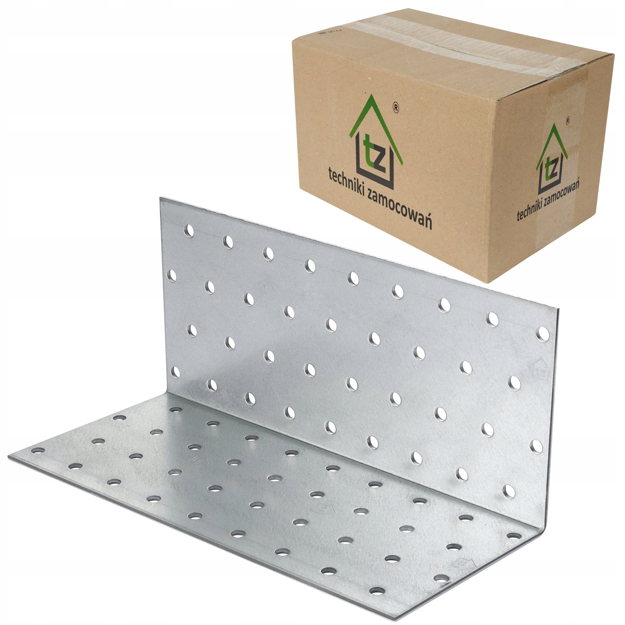 Perforované ocelové úhelníky 80x80x180 x 2 mm 25 ks montážních prvků KM24