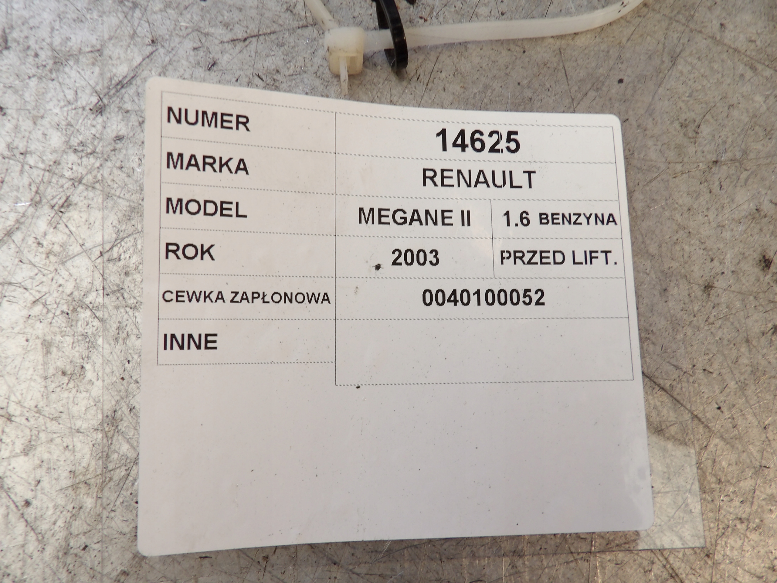Renault Megane coil ignition 0040100052
