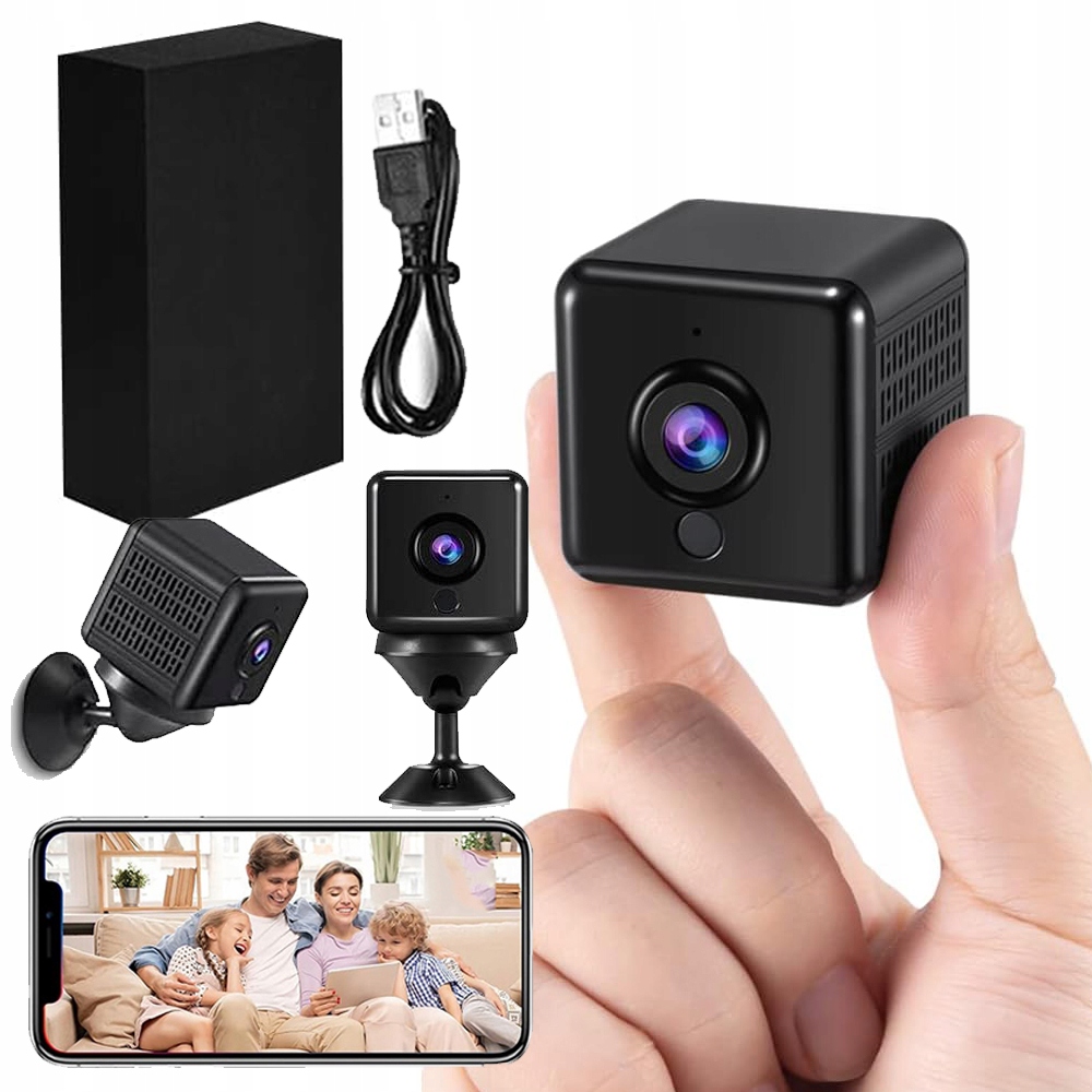Mini Špionážní Kamera Wifi Detekce Monitorování Skrytá Full Hd Kamera