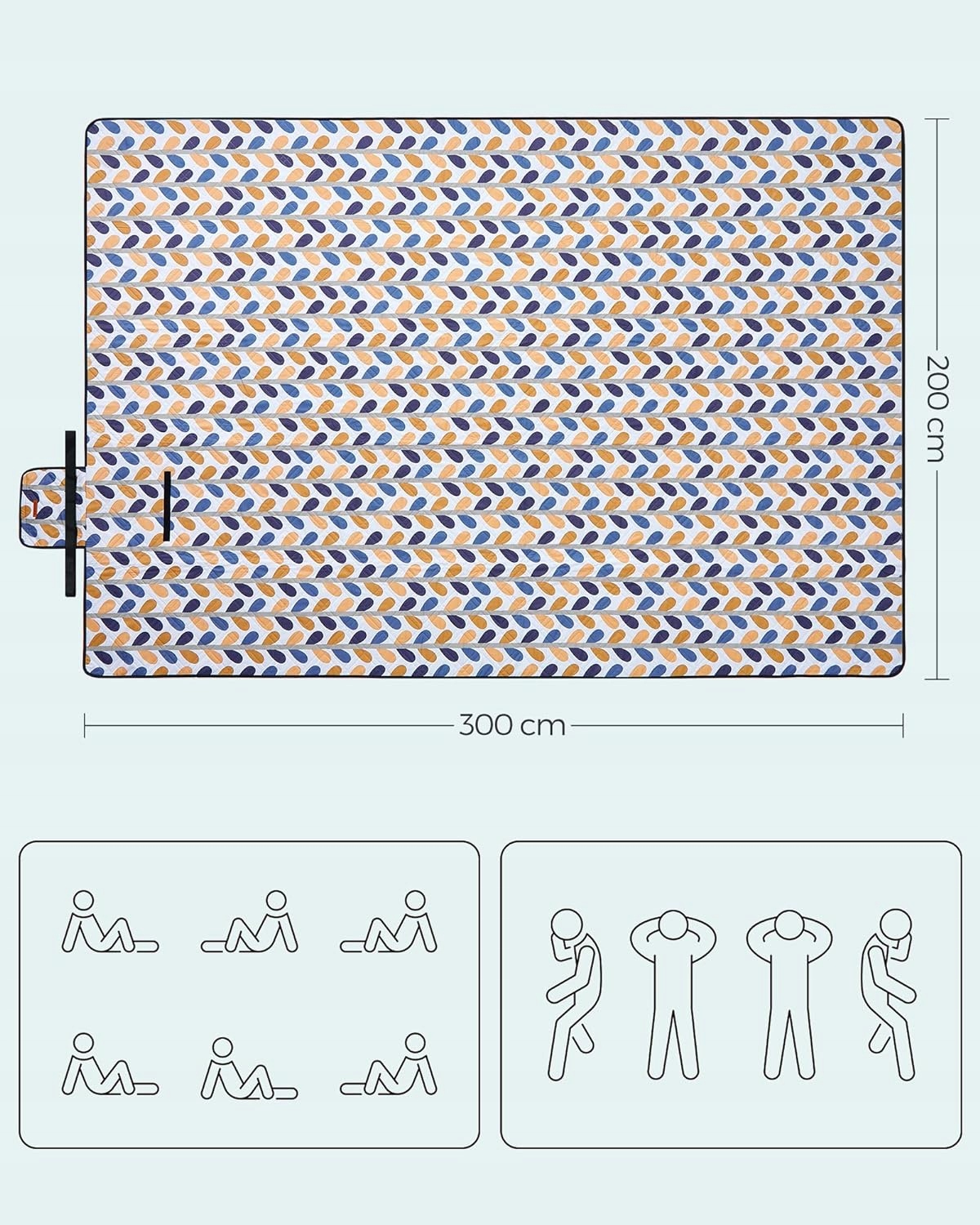 KOC PIKNIKOWY TERMICZNY DUŻY 300x200 cm WODOODPORNY MATA PLAŻOWA PARK GRILL EAN (GTIN) 5902094900370
