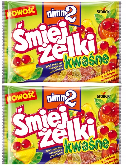 2 x ŻELKI NIMM2 ŚMIEJŻELKI KWAŚNE 100G (4014400911039