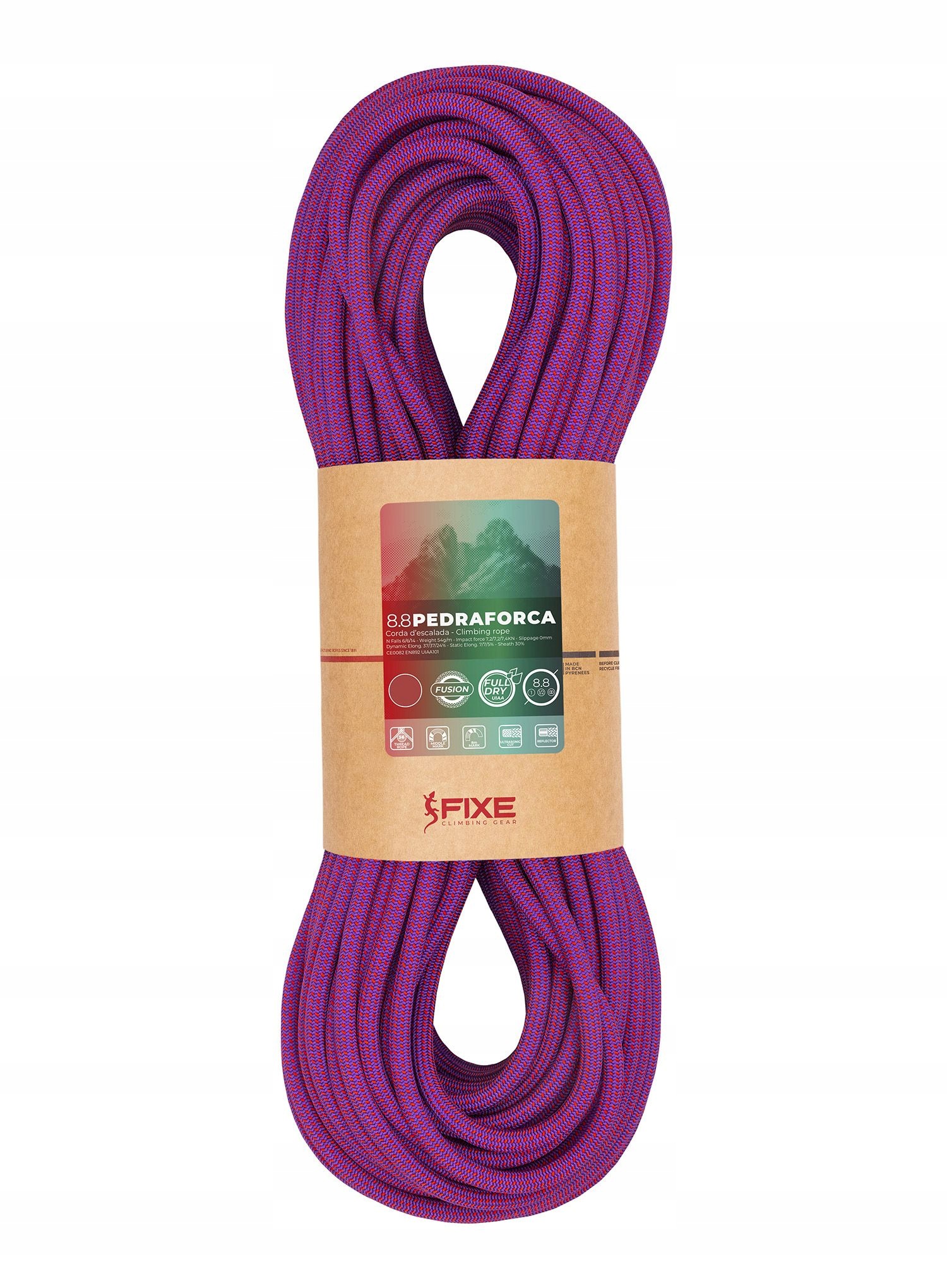 Dynamické lano Fixe Climbing Pedraforca 8,8 80 m violet
