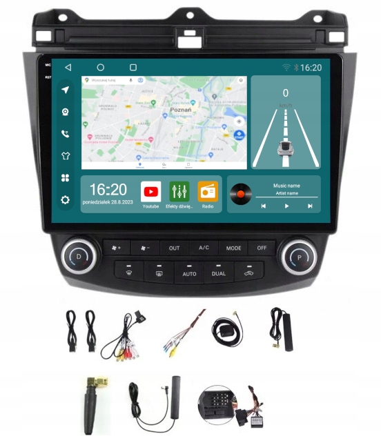 Rádio Navigácia Carplay Gps Android Honda Accord 2002-08 8GB 256GB Sim