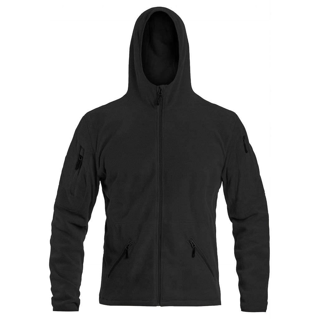 Fleecová Mikina Mikina fleecová s kapucí Mfh Tactical Black 3XL