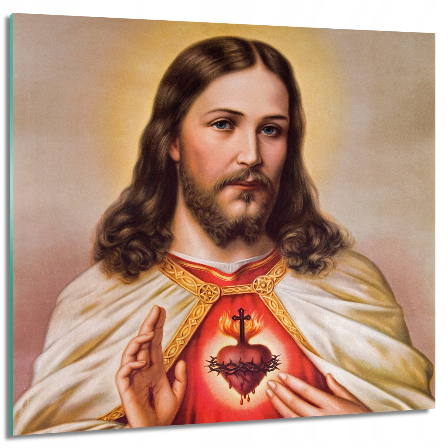 

Obraz na szkle na ścianę Jezus serce miłość 60x60