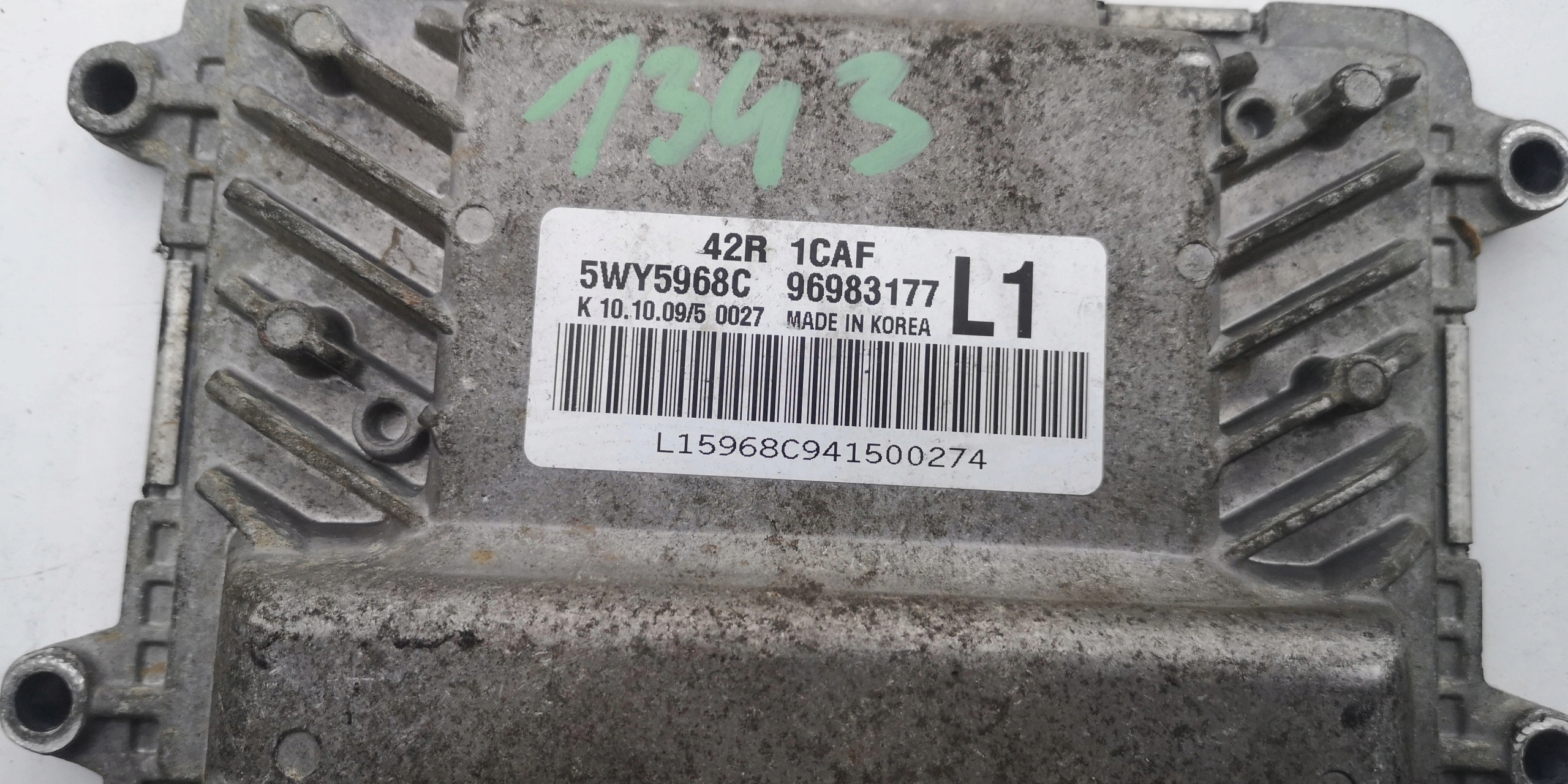 CHEVROLET AVEO 1.2B 16V 5WY5968C 96983177 computer