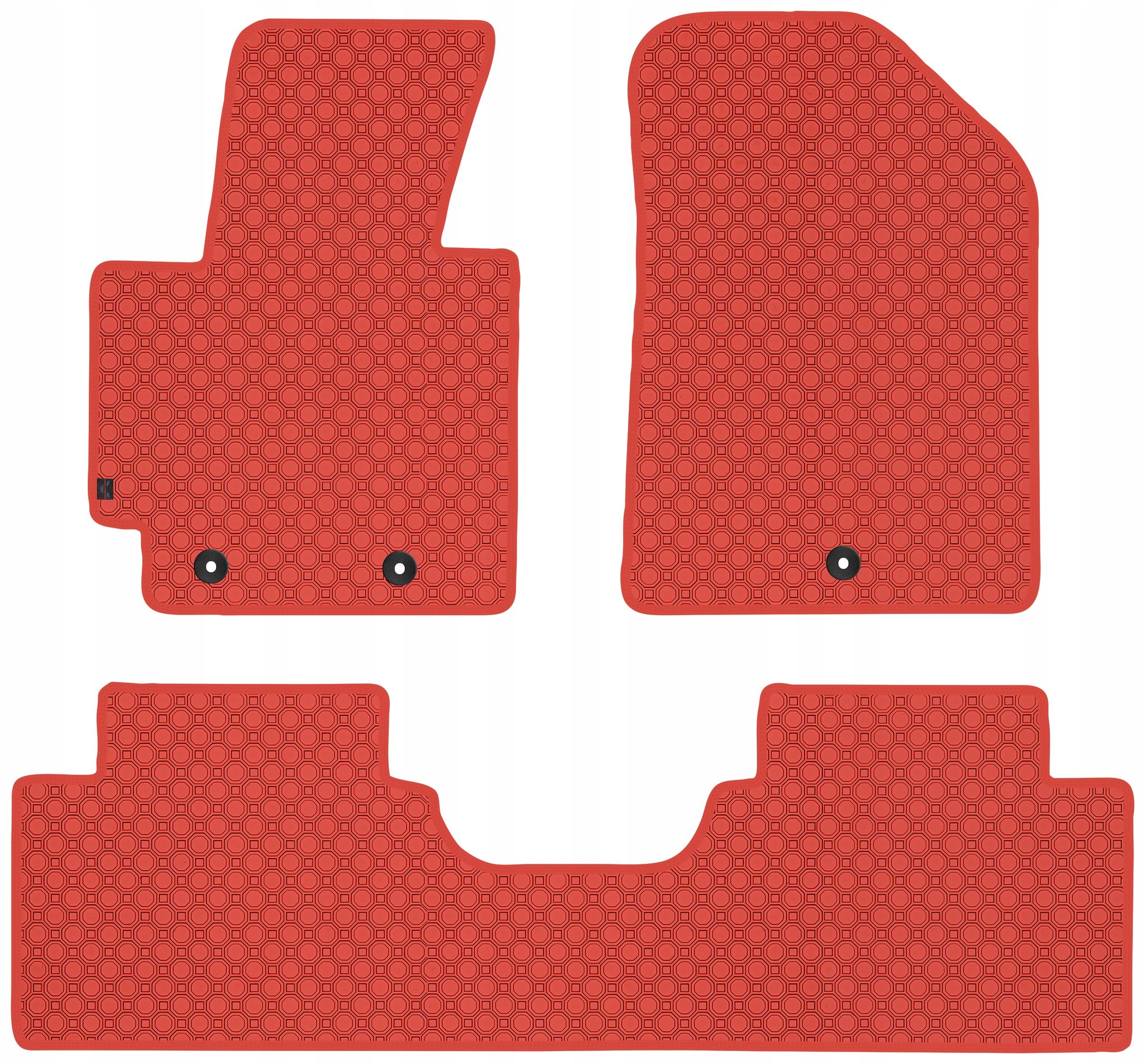 Kia Soul II 2013-2017 Koberce guma Červená