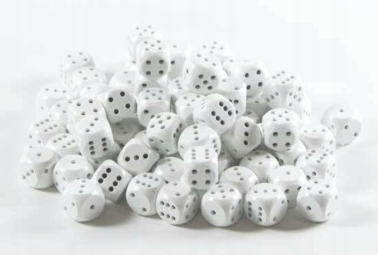 

Kostka K6 Retro 15mm kość do gry klasyczna biała