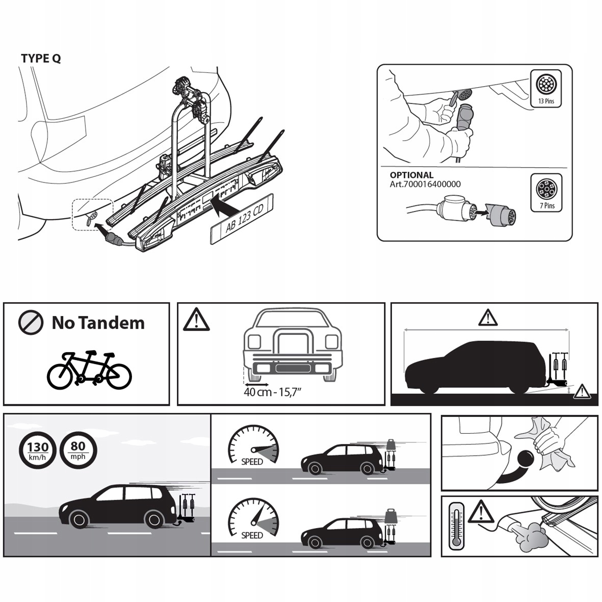 MENABO MERAK 2 RAPID BAGAŻNIK NA HAK 2 ROWERY 13 Kolor srebrny