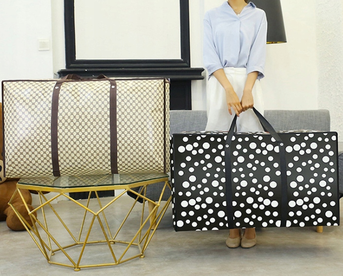 DUŻA TORBA GOSPODARCZA HANDLOWA BAZAROWA MOCNA POWLEKANA XXL 81L Marka inna