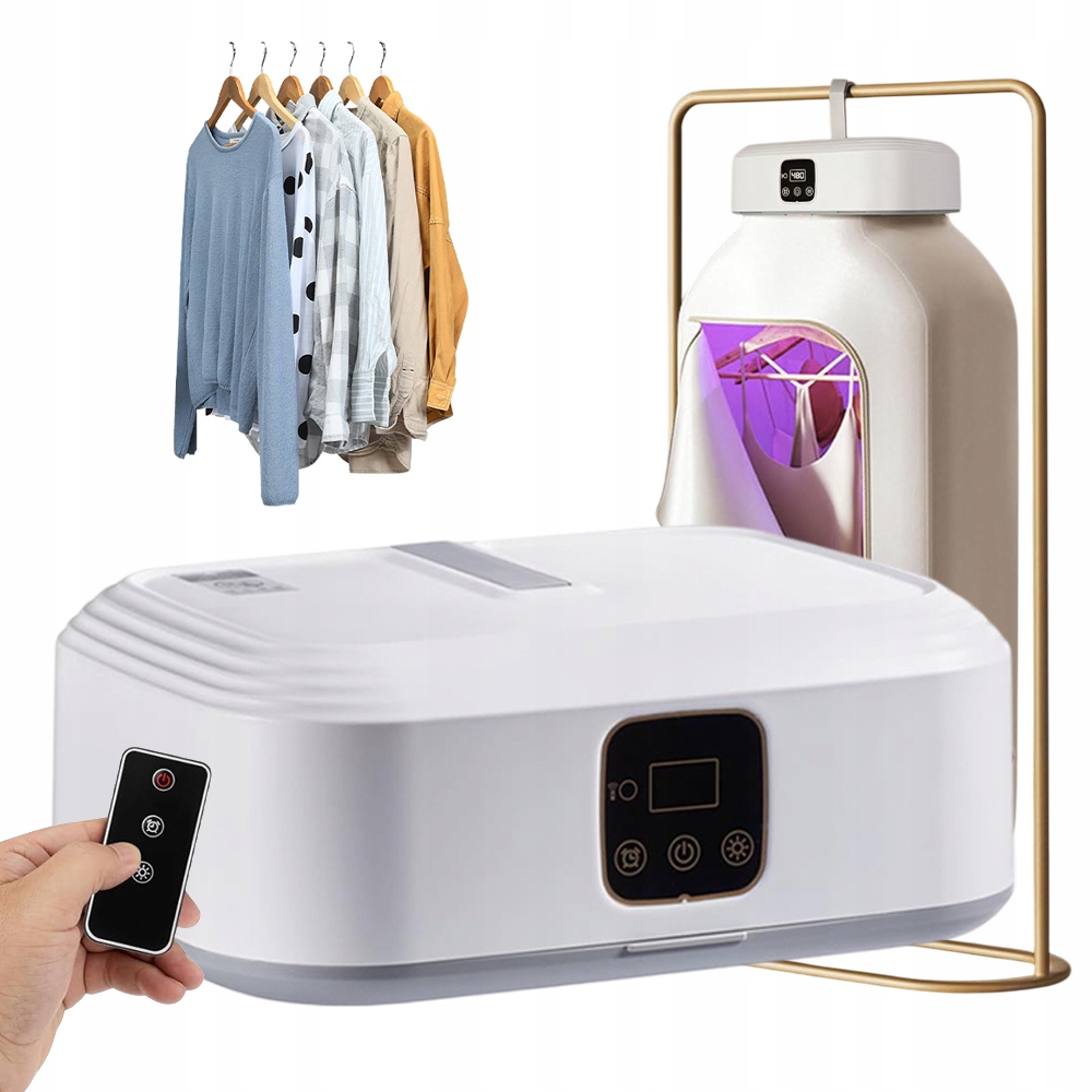 Levně Elektrická Sušák Oděvů Rychleschnoucí Uv Sterilizace Časovač 600W Hák