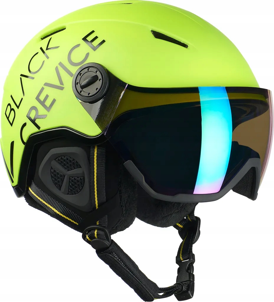 Black Crevice Lyžařská přilba Vail Wizier neonově žlutá, velikost L 58-61 cm