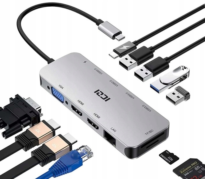 Usb-c dokovací stanice pro Huawei P9 P8 Smart P20 Rychlé nabíjení Smart