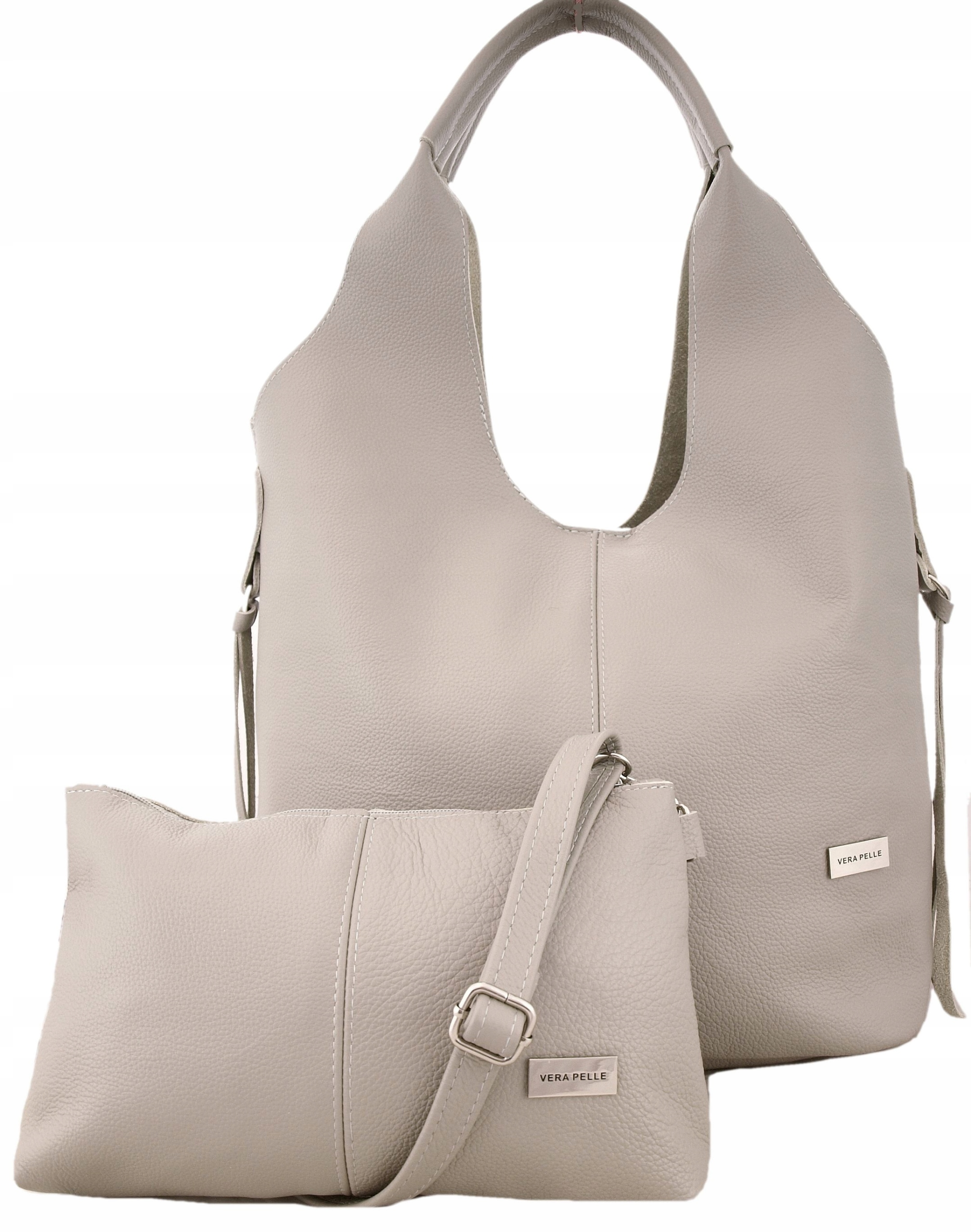 Torebka Damska Skórzana Shopper 2w1 Skóra Naturalna Vera Pelle Premium