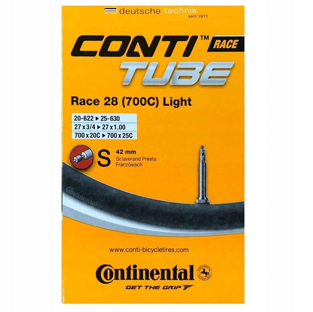 Dętka Continental Race 28 Light 42mm [18-622->25-630]