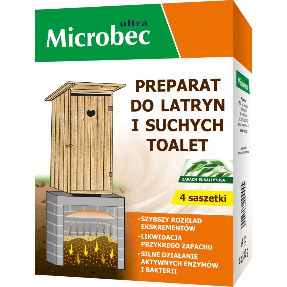 

Preparat do latryn suchych toalet 4 szt. Microbec