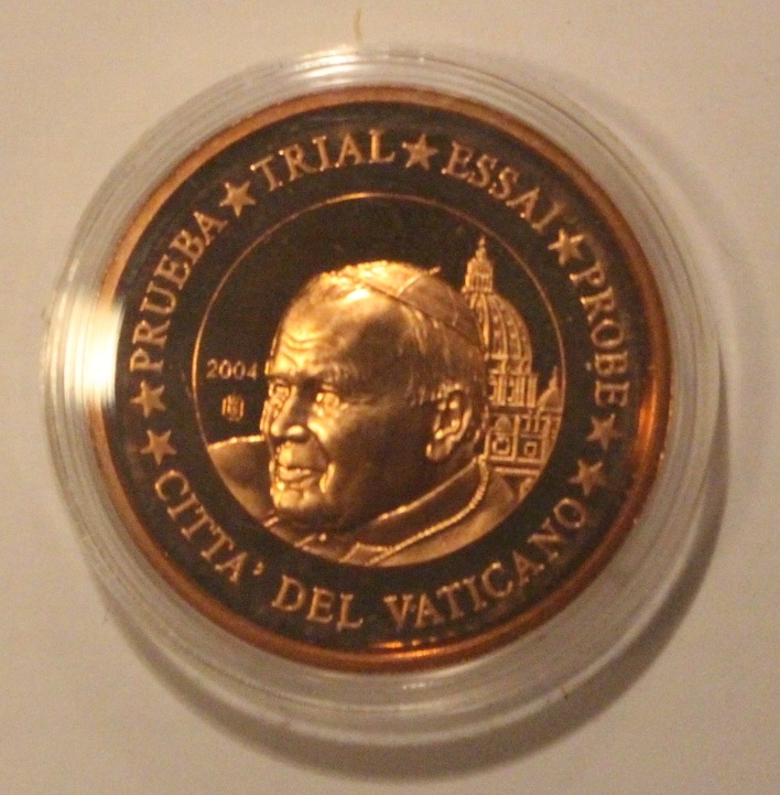 WATYKAN 2004 2 EURO CENT CENTY JAN PAWEŁ II - SPECIMEN PRÓBA, RZADKOŚĆ