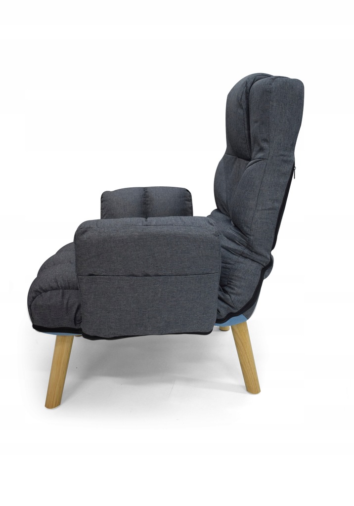 fotel skandynawski,uszak, regulowane oparcie Głębokość mebla 70 cm