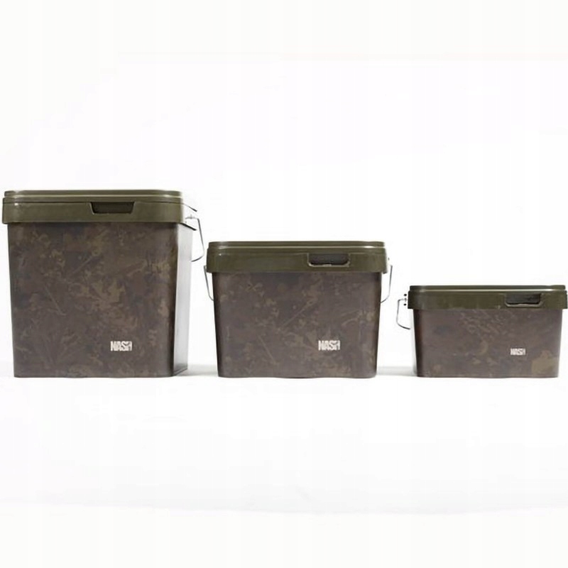 Wiadro Nash 17 Litrów Spot On Rectangular Bucket Camo