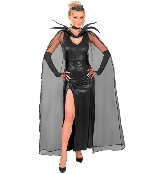 Kostým Temná Černá Zlá Královna Noci Temnoty Halloween Xs