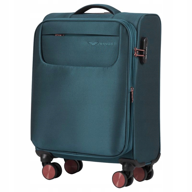 Ultralehká Kabinová Taška Wings, Měkká, Rozšiřitelná, 20", 38 L, Mořská